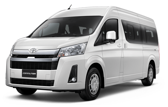 all new toyota commuter white color